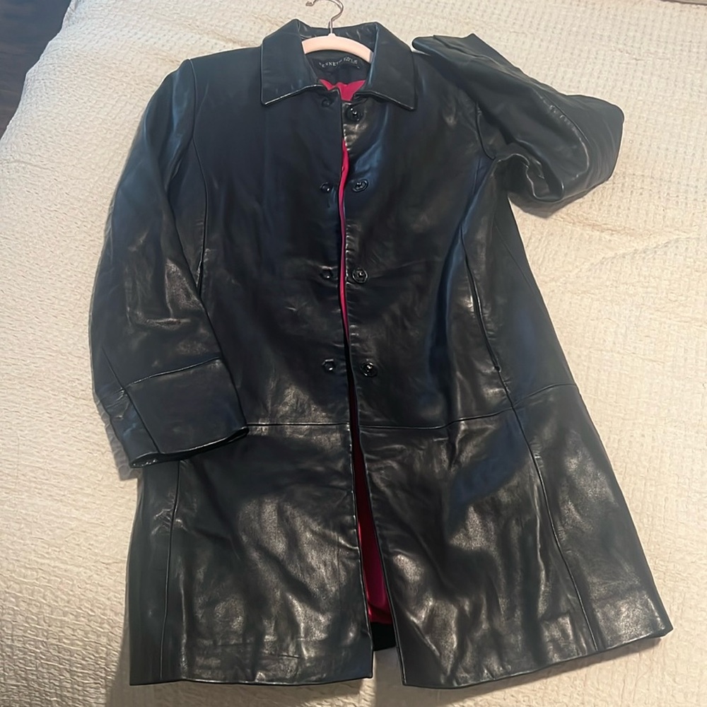 Vintage Kenneth Cole New York Leather Lined Jacket